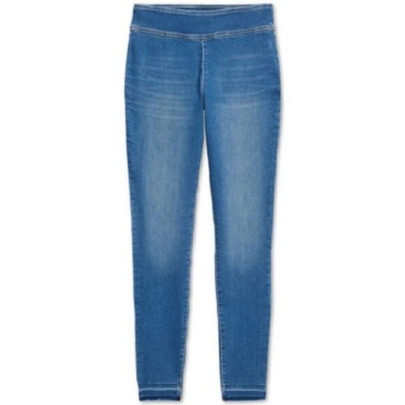 INC International Concepts Plus Size Pull-On Denim Jeggings, Pineapple, Sz 28W - Picture 1 of 11